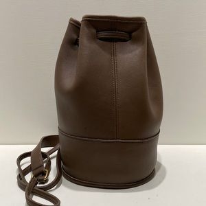 COACH (#9984) Vintage “Bixby” Taupe Leather Sling (Mini Duffel) Bag